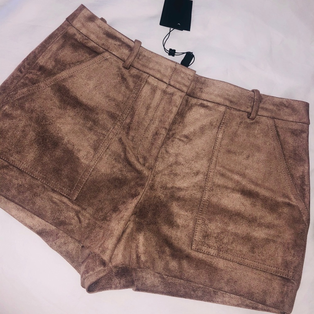 BCBG Brown Suede Shorts